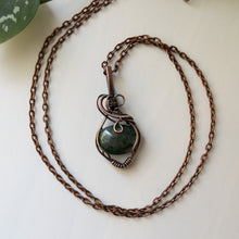 Load image into Gallery viewer, Moss Agate Copper pendant
