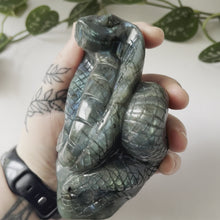 Load and play video in Gallery viewer, Large Labradorite Cobra
