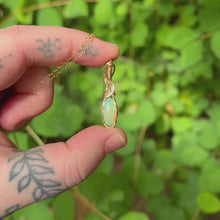 Load and play video in Gallery viewer, Themis - Opal &amp; Gold Fill Wire Wrapped Pendant
