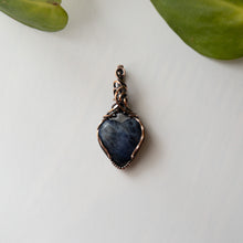 Load image into Gallery viewer, Sodalite Heart Copper Wrapped Pendant
