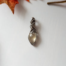 Load image into Gallery viewer, Natural Citrine Antiqued Sterling Silver Pendant
