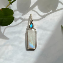 Load image into Gallery viewer, Moonstone &amp; Labradorite Sterling Silver Wrapped Pendant
