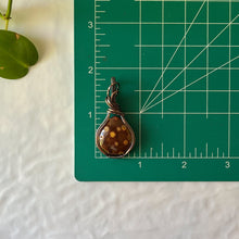 Load image into Gallery viewer, Ocean Jasper Wrapped Antiqued Copper Pendant
