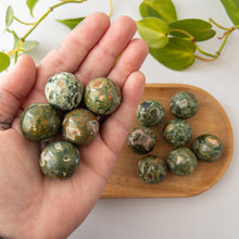 Load image into Gallery viewer, Rainforest Jasper (Rhyolite) Mini Spheres
