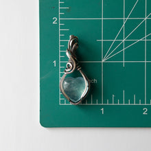 Load image into Gallery viewer, Aquamarine Heart Sterling Silver Wrapped Pendant
