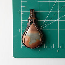 Load image into Gallery viewer, Polychrome Jasper Copper Woven Pendant
