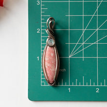 Load image into Gallery viewer, Thulite &amp; Moonstone Antiqued Sterling Silver Pendant
