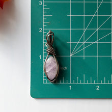 Load image into Gallery viewer, Kunzite Antiqued Sterling Silver Pendant
