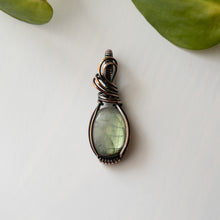 Load image into Gallery viewer, Labradorite Copper Wrapped Pendant
