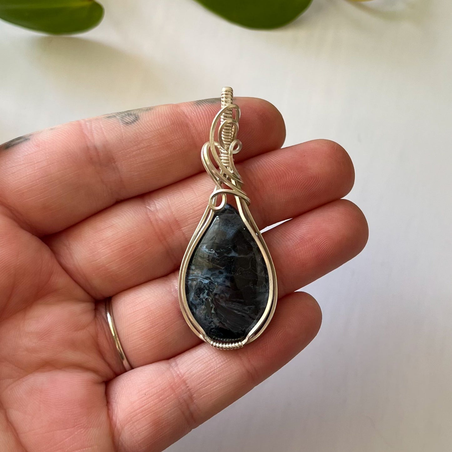 Pietersite Sterling Silver Wrapped Pendant