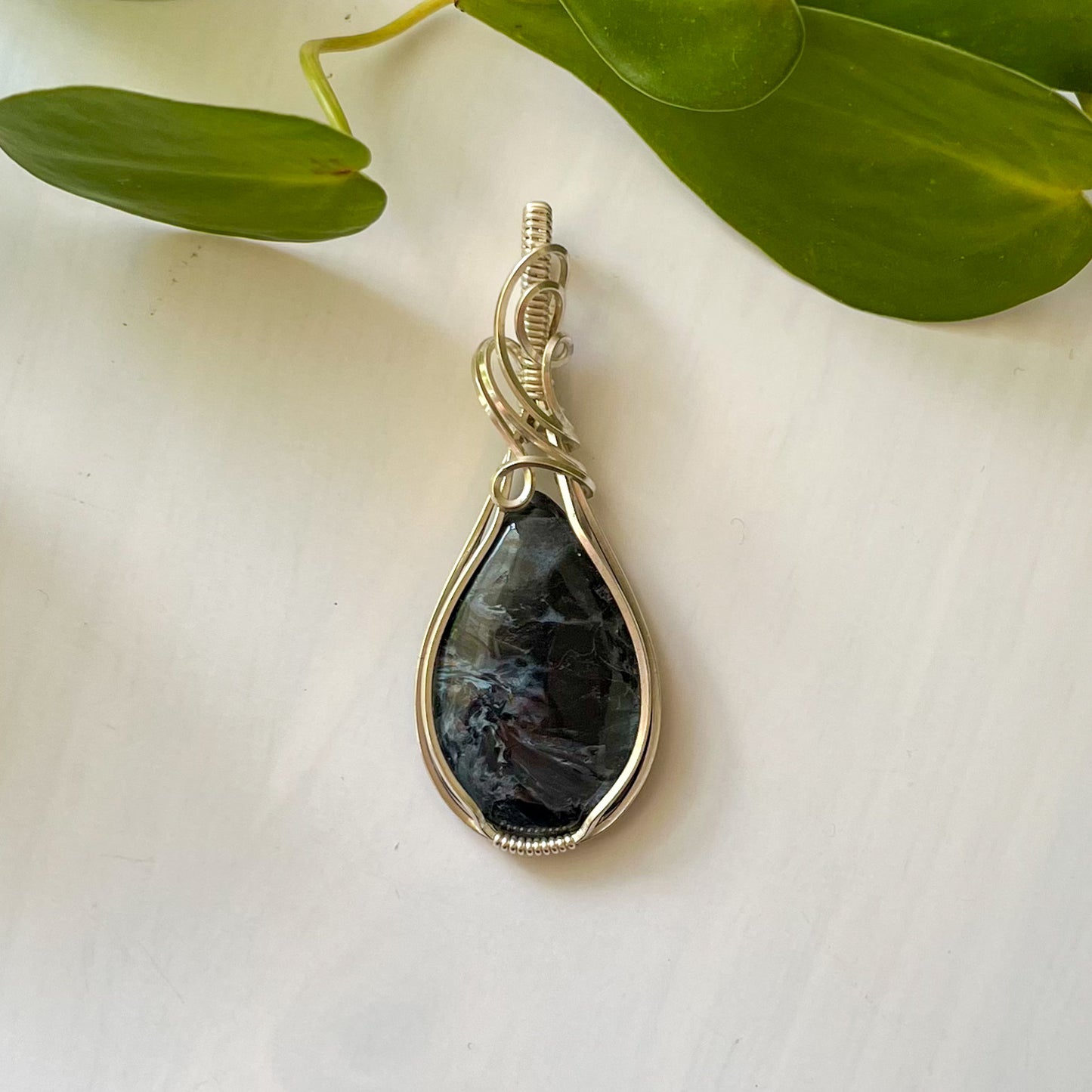 Pietersite Sterling Silver Wrapped Pendant