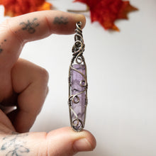 Load image into Gallery viewer, Brazilian Amethyst Antiqued Sterling Silver Pendant
