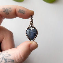 Load image into Gallery viewer, Sodalite Heart Copper Wrapped Pendant
