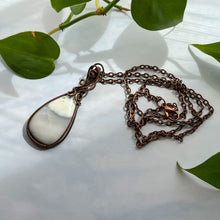 Load image into Gallery viewer, Dendritic Opal &amp; Antiqued Copper Wrapped Pendant
