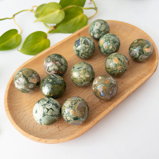 Rainforest Jasper (Rhyolite) Mini Spheres