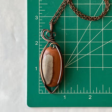 Load image into Gallery viewer, Polychrome Jasper &amp; Antiqued Copper Wrapped Pendant
