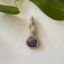 Load image into Gallery viewer, Charoite Sterling Silver Wrapped Pendant
