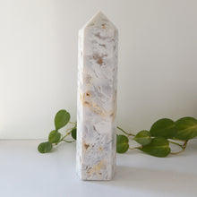 Load image into Gallery viewer, XL Druzy Snow Agate Tower
