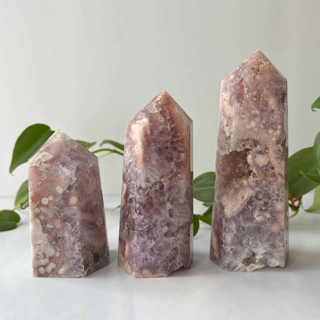 Amethyst Flower Agate Statement Tower • You Choose