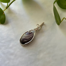 Load image into Gallery viewer, Chevron Amethyst Wrapped Sterling Silver Pendant
