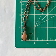 Load image into Gallery viewer, Dainty Sunstone &amp; Antiqued Copper Wrapped Pendant
