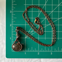 Load image into Gallery viewer, Garden Quartz Antiqued Copper Wrapped Pendant With Chain
