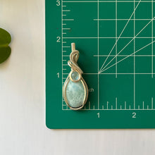 Load image into Gallery viewer, Larimar &amp; Moonstone Sterling Silver Wrapped Pendant
