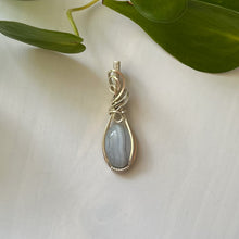 Load image into Gallery viewer, Blue Lace Agate Sterling Silver Wrapped Pendant
