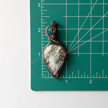 Load image into Gallery viewer, Ocean Jasper Inverted Teardrop Copper Wrapped Pendant
